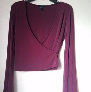 Forever 21 Purple criss cross top